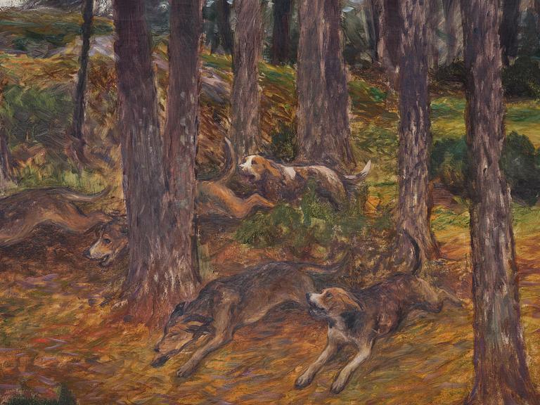 Bruno Liljefors, Hunting dogs.
