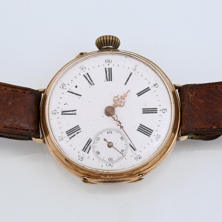 ARMBANDSUR, 14 k guld, 1900-talets första hälft.