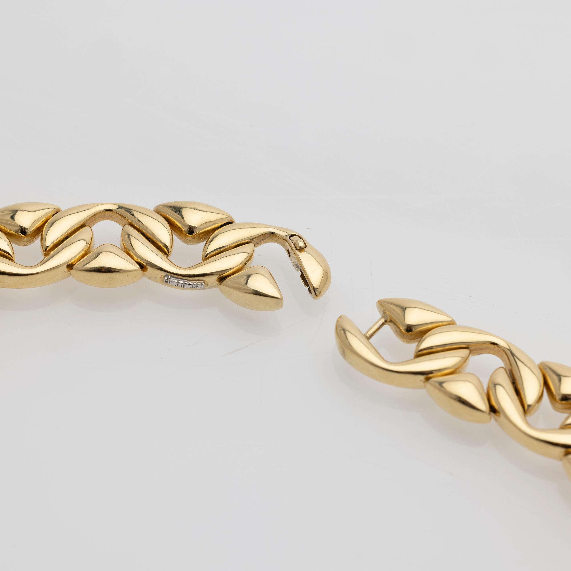 Collier, 18K guld med briljanter, Chiampesan, Italien.