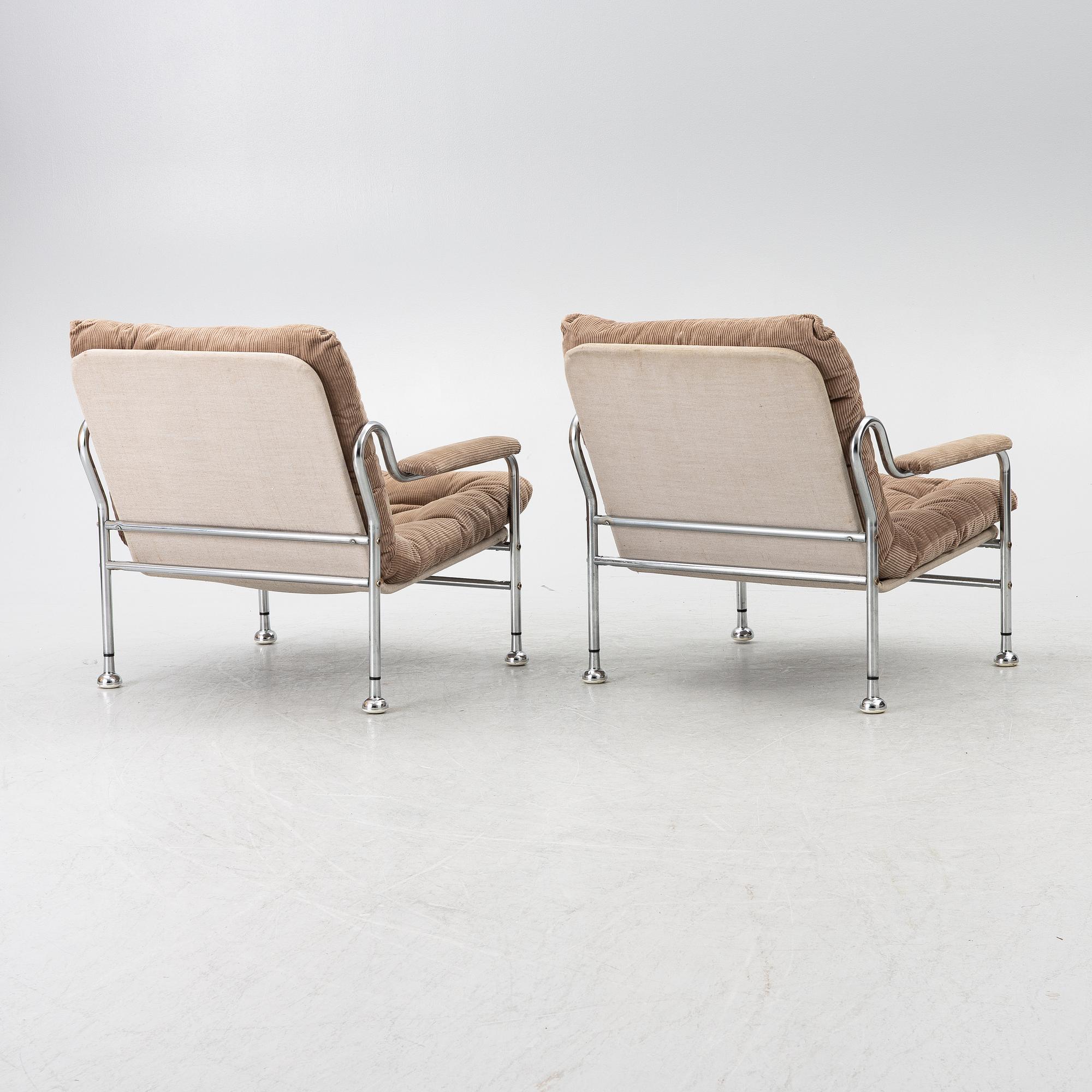 Jan-Eric Bengtsson, fåtöljer, ett par, "Häger", Ikea, 1970-tal.