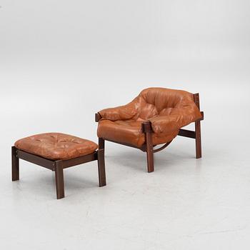 Percival Lafer, armchair with footstool, Lafer MP, Brazil, 1960s/70s.