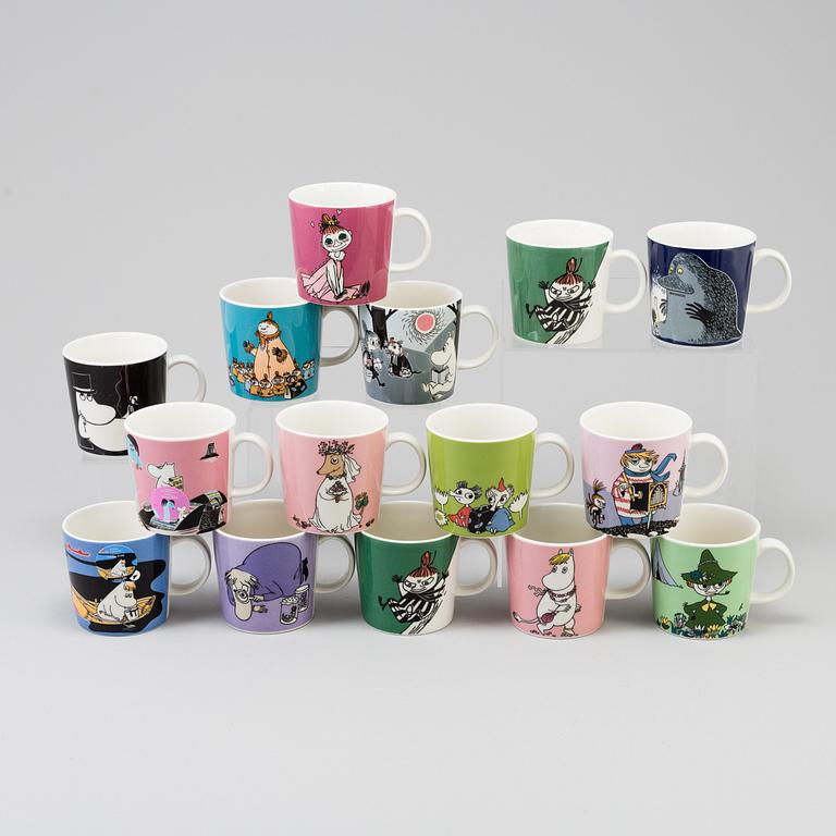 MUMIN MUGGAR, 15 ST. Moomin-Characters, Arabia, Finland.