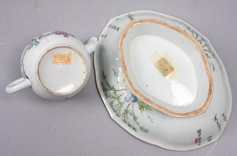 PARTI PORSLIN, 4 delar, Kina tidigt 1900-tal.