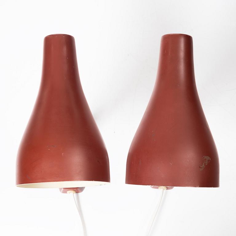 Asea, a pair of wall lamps model "E2928", 1950s.