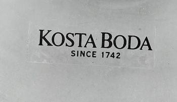 GLAS, 4 st, Bertil Vallien, Kosta Boda, signerade.