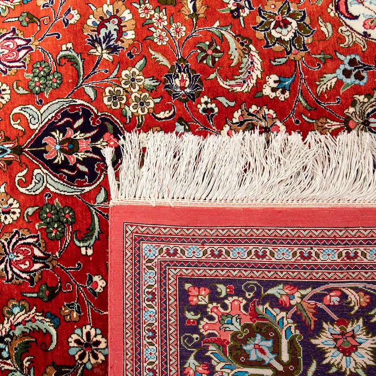 Rug, Ghom, silk, approx. 210 x 130 cm.