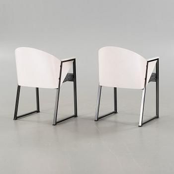 A set of four chairs, probably  Jouko Järvisalo.
Second hälft of the 20th century.