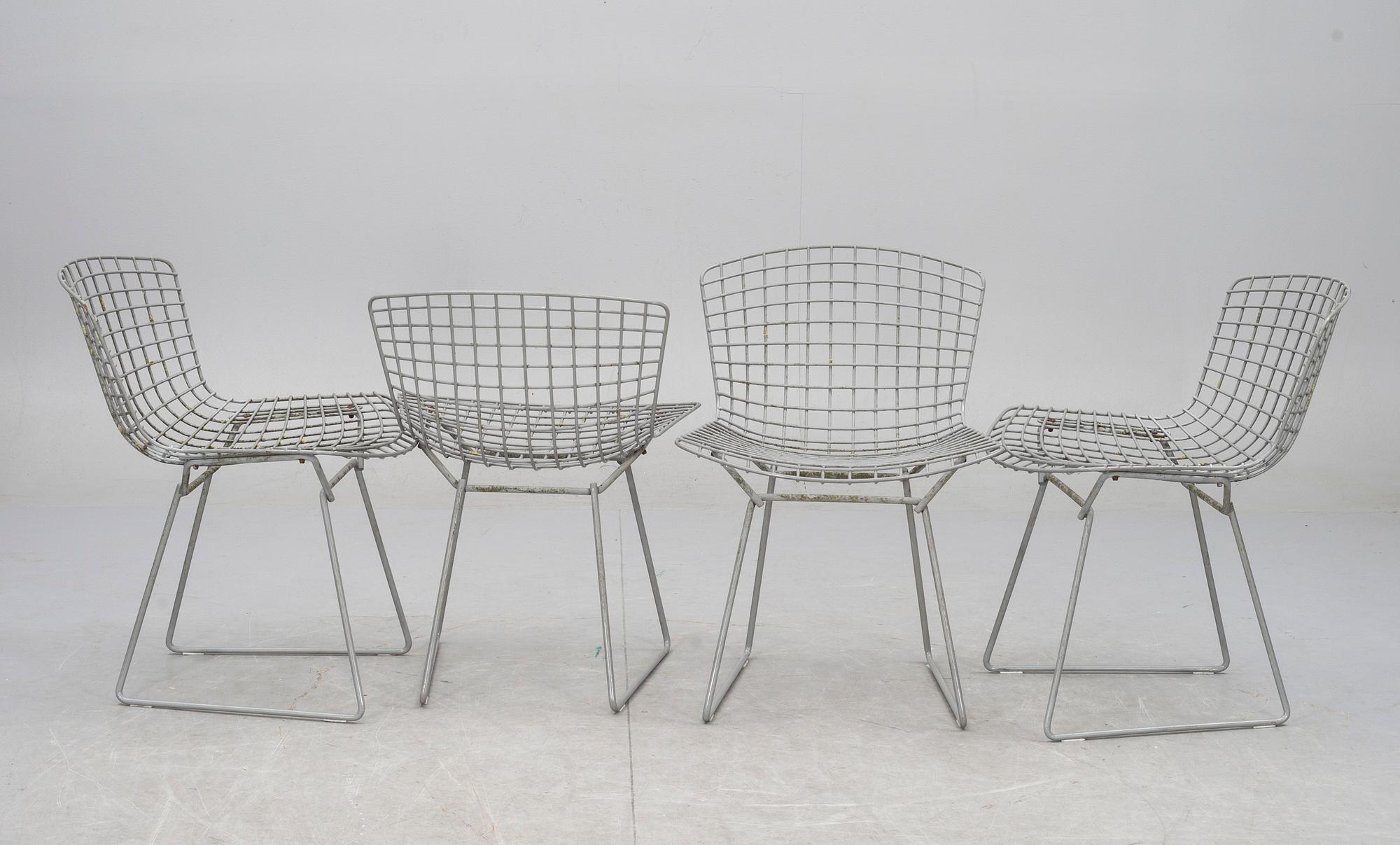 STOLAR, 8 st, "Sidechair", Harry Bertoia, formgiven 1952.