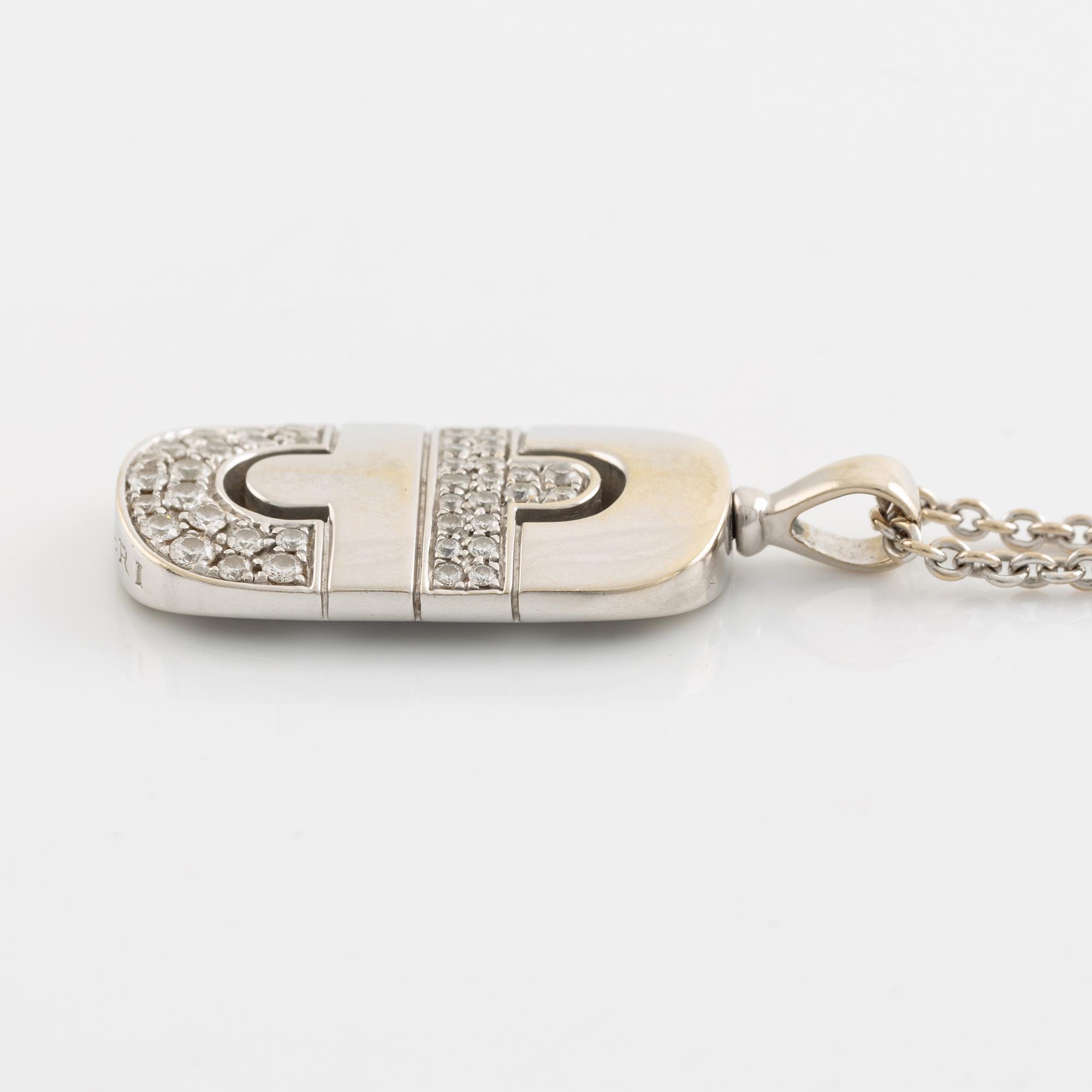 Bulgari, "Parentesi" necklace, white gold and brilliant cut diamonds.