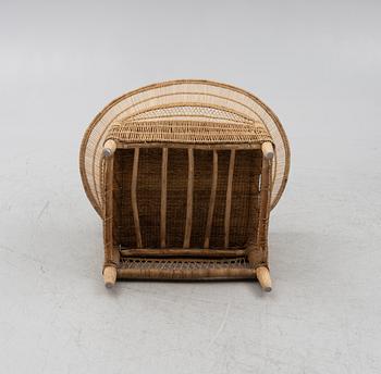 Armchair, rattan, second half of the 20th century.