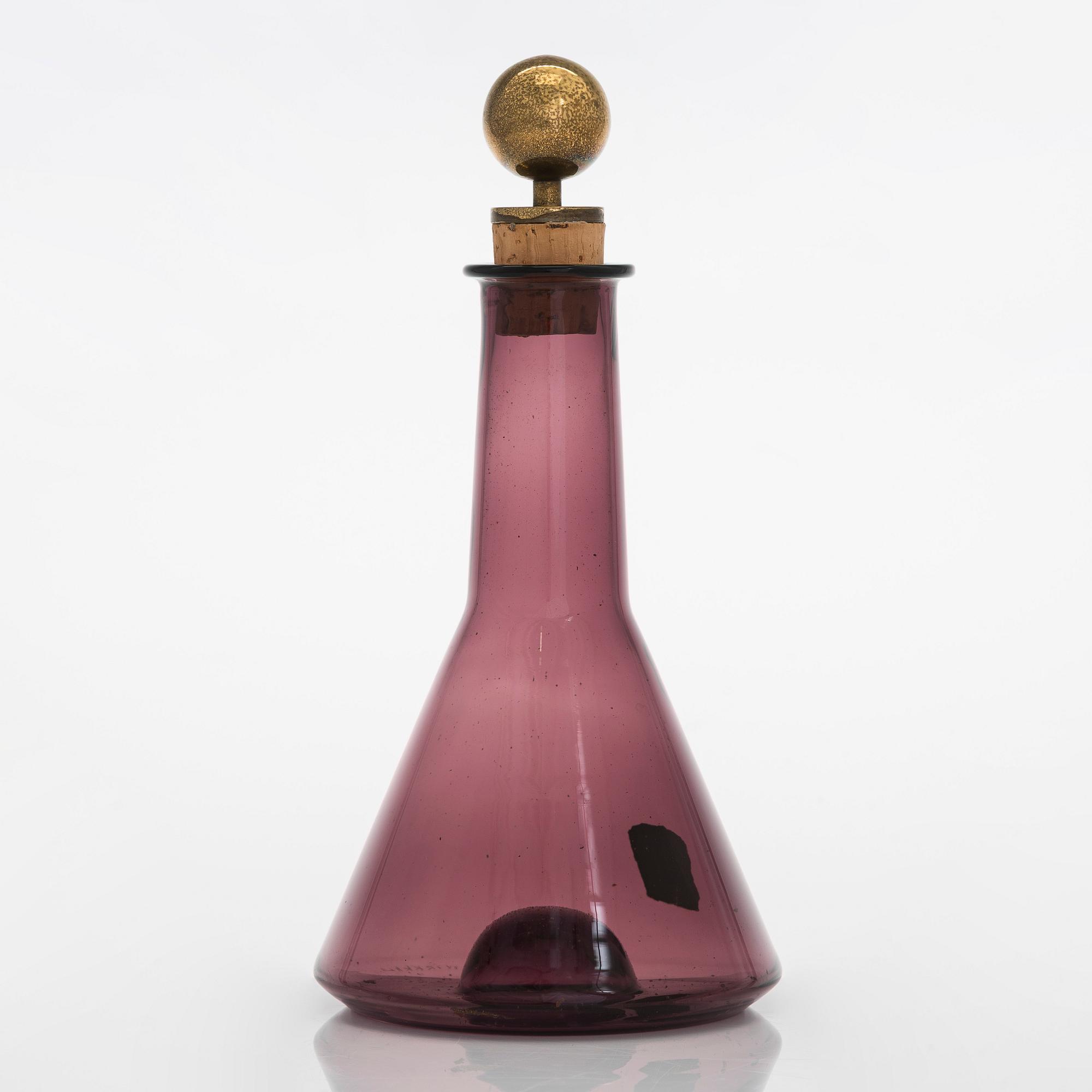 Tapio Wirkkala, karahvi, tilaustyö, signeerattu Tapio Wirkkala. Iittala/Kultakeskus, 1960-luku.