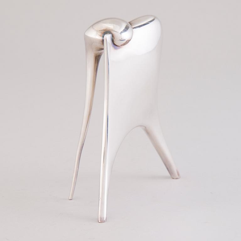 POUL HAVGAARD, SKULPTUR, silver. Lapponia 1982.