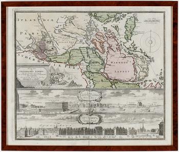 Johann Baptist Homann · JOHAN BAPTISTA HOMANN, kolorerat kopparstick, Nürnberg troligen 1716.