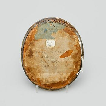OKÄND KONSTNÄR, gouache på ben, 1700/1800-tal.