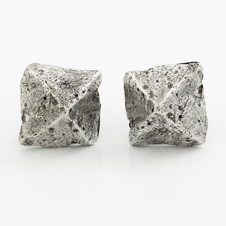 Björn Weckström, a pair of cufflinks, silver, Helsinki 1964.