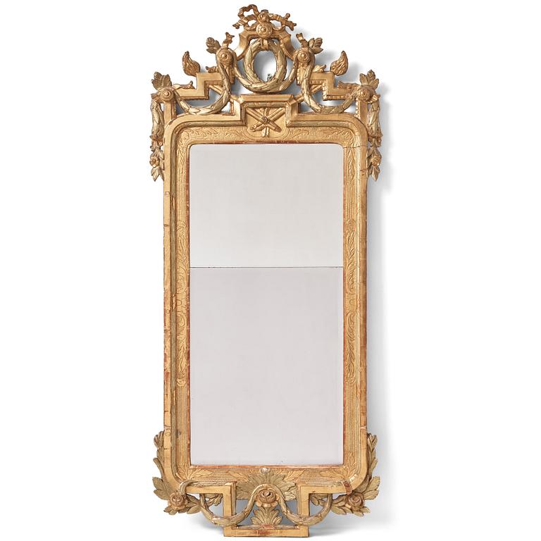 A Gustavian mirror.