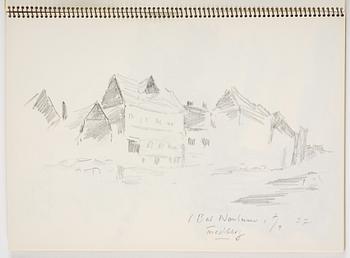 Lotte Laserstein, Skissblock med 23 teckningar varav 3 signerade.