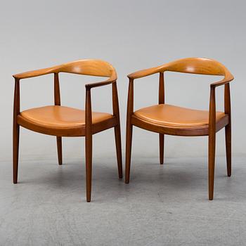 HANS J WEGNER,  a set of 6 "The Chair",  Johannes Hansen, Danmark.