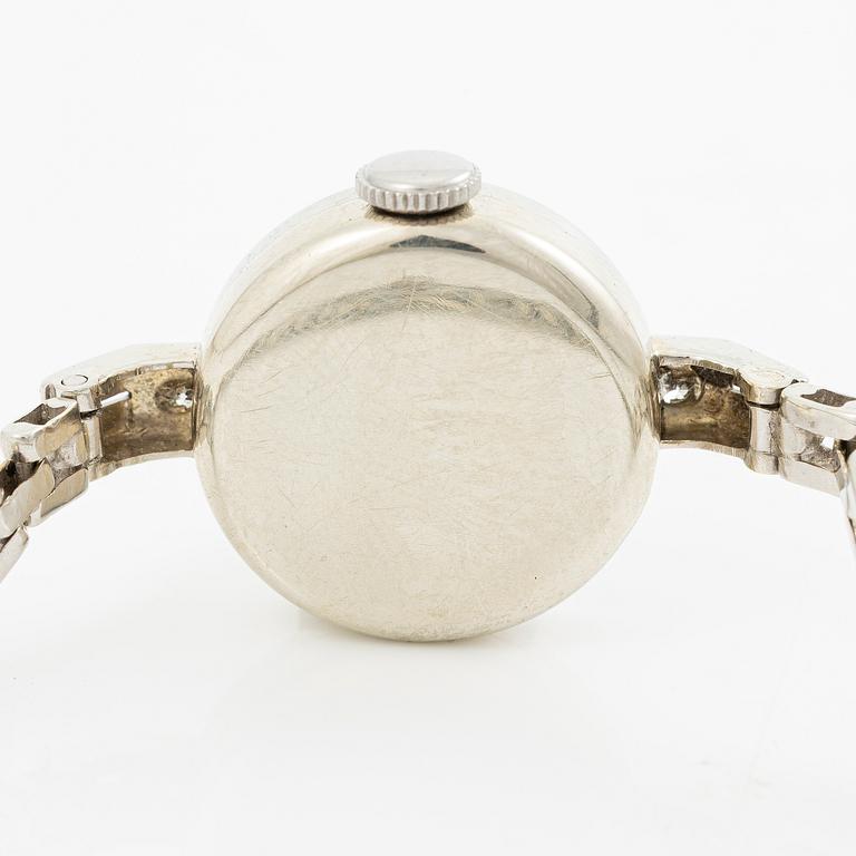 Ladies’ wristwatch, 18K gold/diamonds, 17.5 mm.