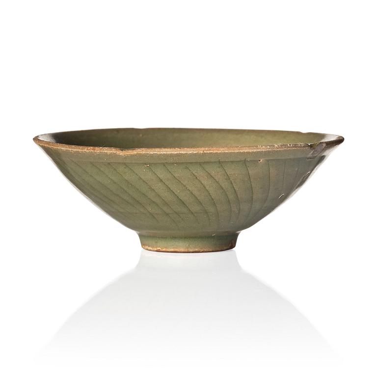 Skål, keramik, av "Yaozhou-typ", Songdynastin (960-1279).