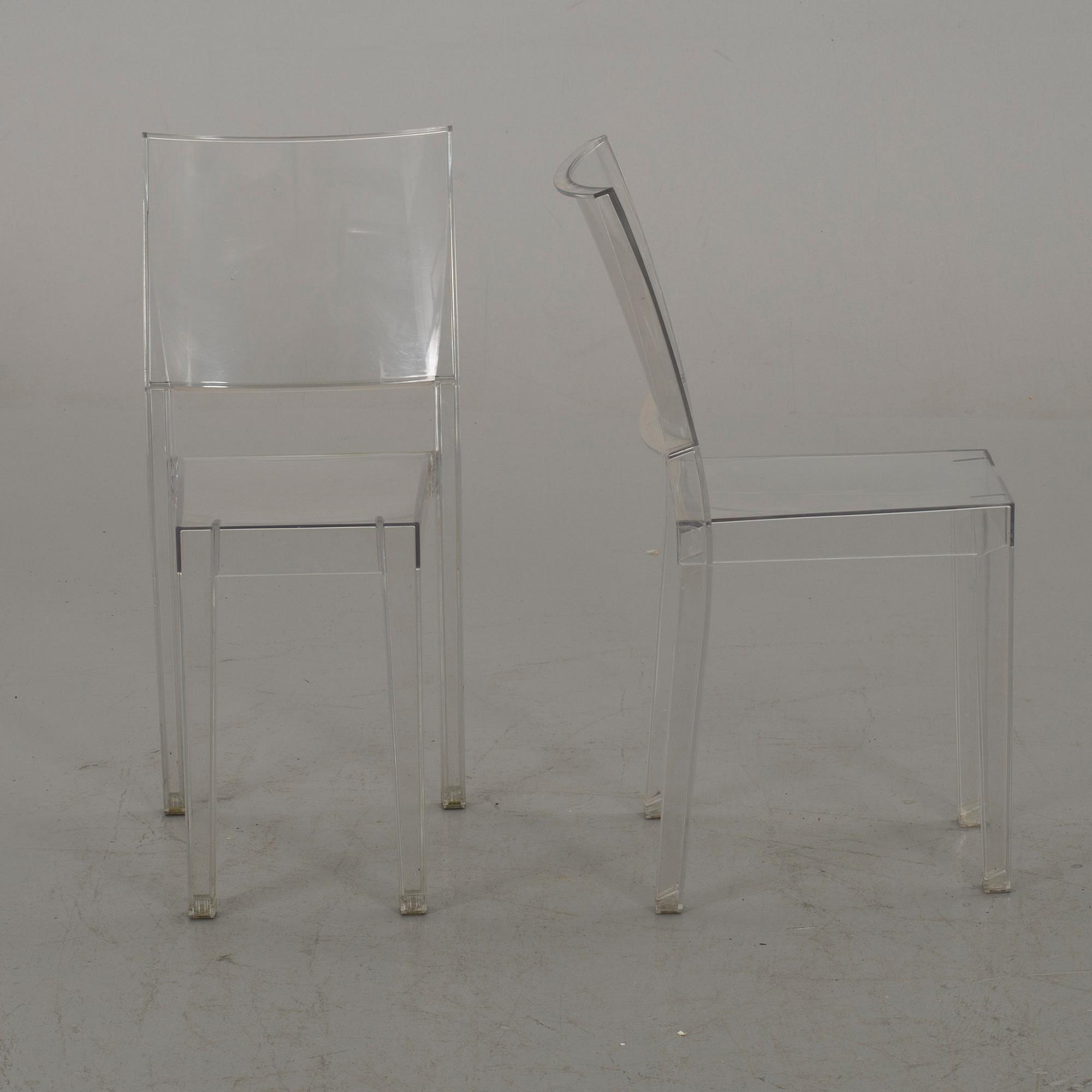 A PAIR OF CHAIRS "LA MARIE" PHILIPPE STRACK ITALY.