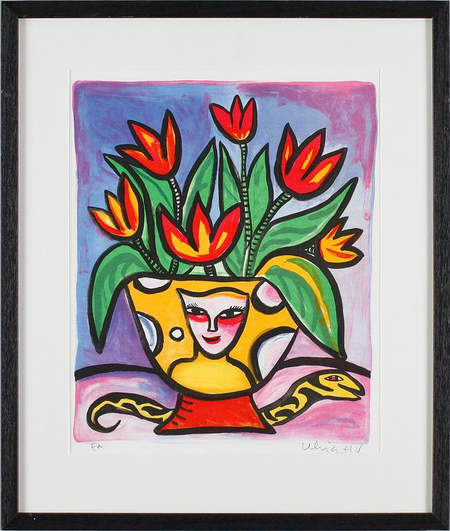ULRIKA HYDMAN-VALLIEN, färglitografi, EA, sign.
