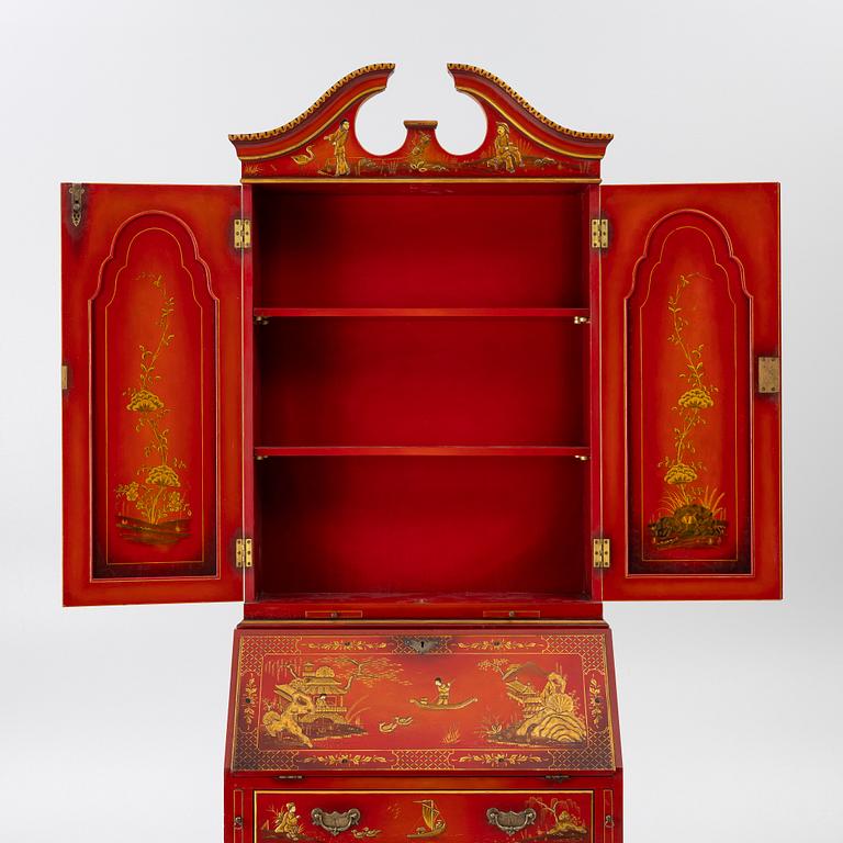 Writing cabinet, chinoiserie style, 20th century.