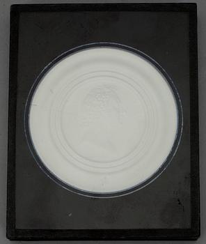 RELIEF I RAM, Esaias Tegnér (1782-1846), gips, 1800-tal.