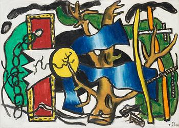 Fernand Léger, "Composition à L'oiseau, esquisse".