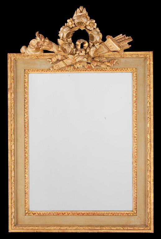 A Gustavian mirror/frame dated 1790.