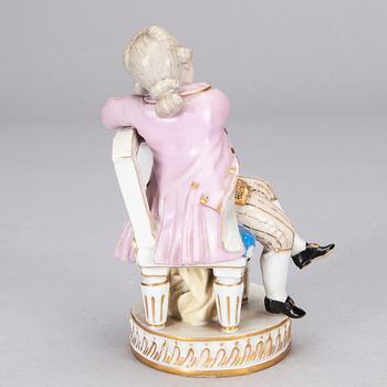 FIGURIN, porslin, Meissen, 1800-tal.