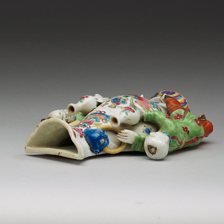 VÄGGVAS, kompaniporslin. Qing dynastin, Qianlong (1736-95).