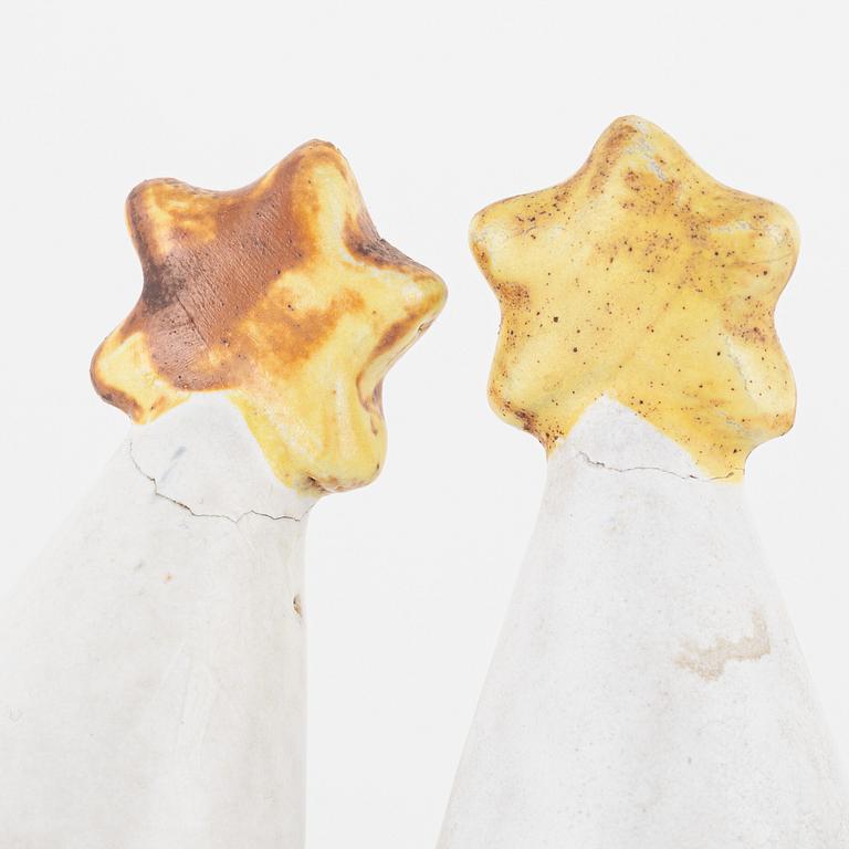 A Lisa Larson seven pieces, stoneware Gustavsberg, Sweden.