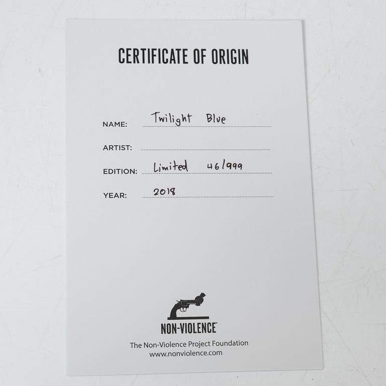 Non-Violence Art Project, "Non-Violence Twilight Blue".