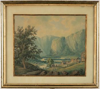 Unknown artist, 19th Century, a pair, watercolours.