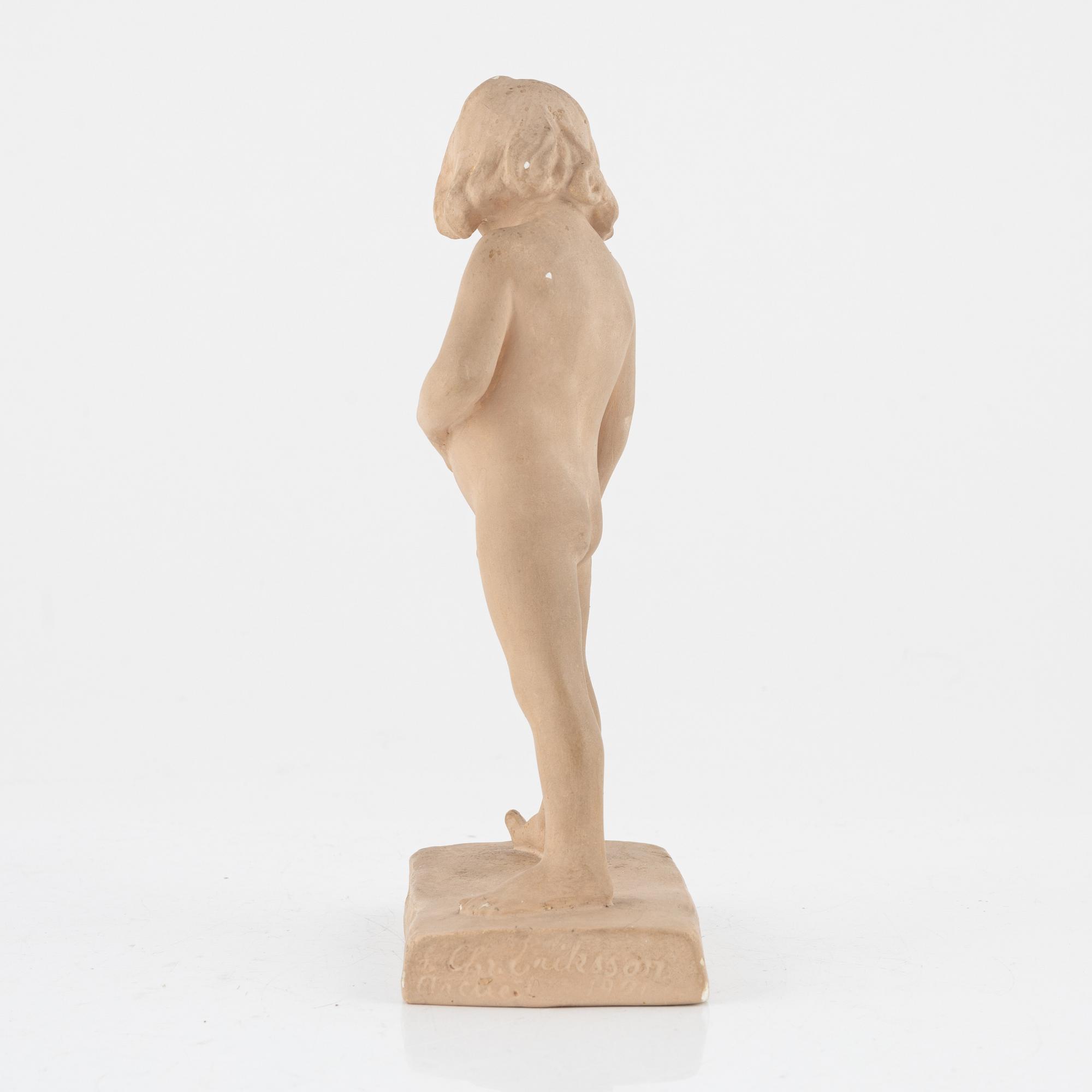 Christian Eriksson, a plaster sculpture, signed.