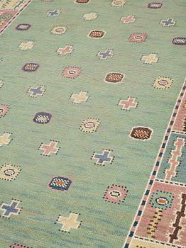 CARPET. "Älgö". Knotted pile. 309 x 203,5 cm. Signed AB MMF.