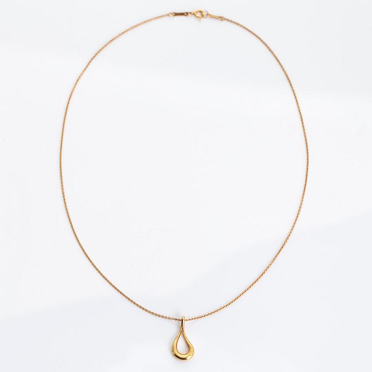 Tiffany & Co, Elsa Peretti, halsband, "Open Teardrop", 18K guld.