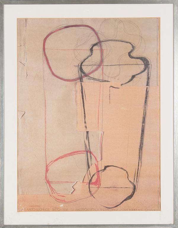 A poster, 'Alvar Aalto Sketch - Sketch 1936'.