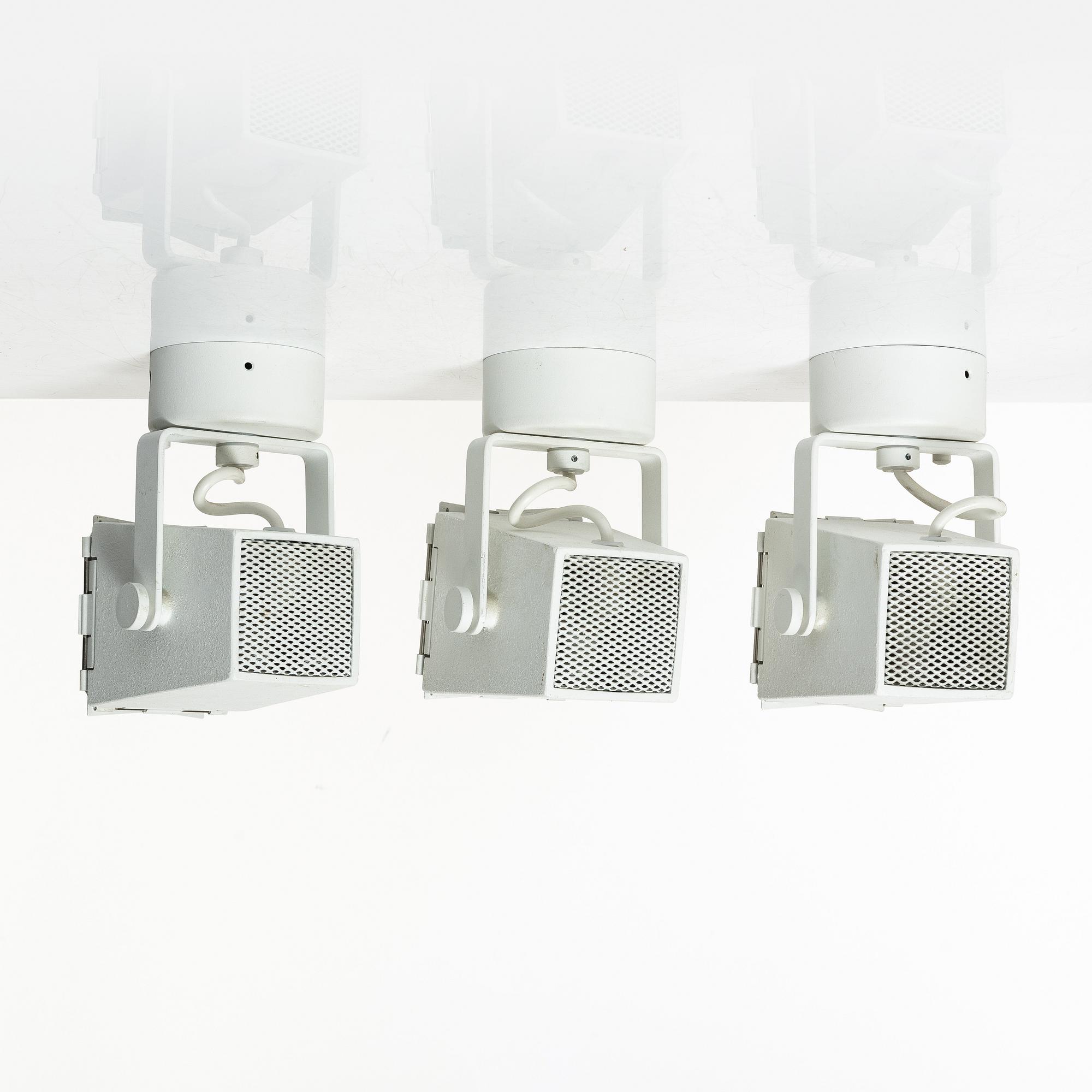 Thomas Bernstrand & Mattias Ståhlbom, a set of three 'Foto' spotlights, 2007.