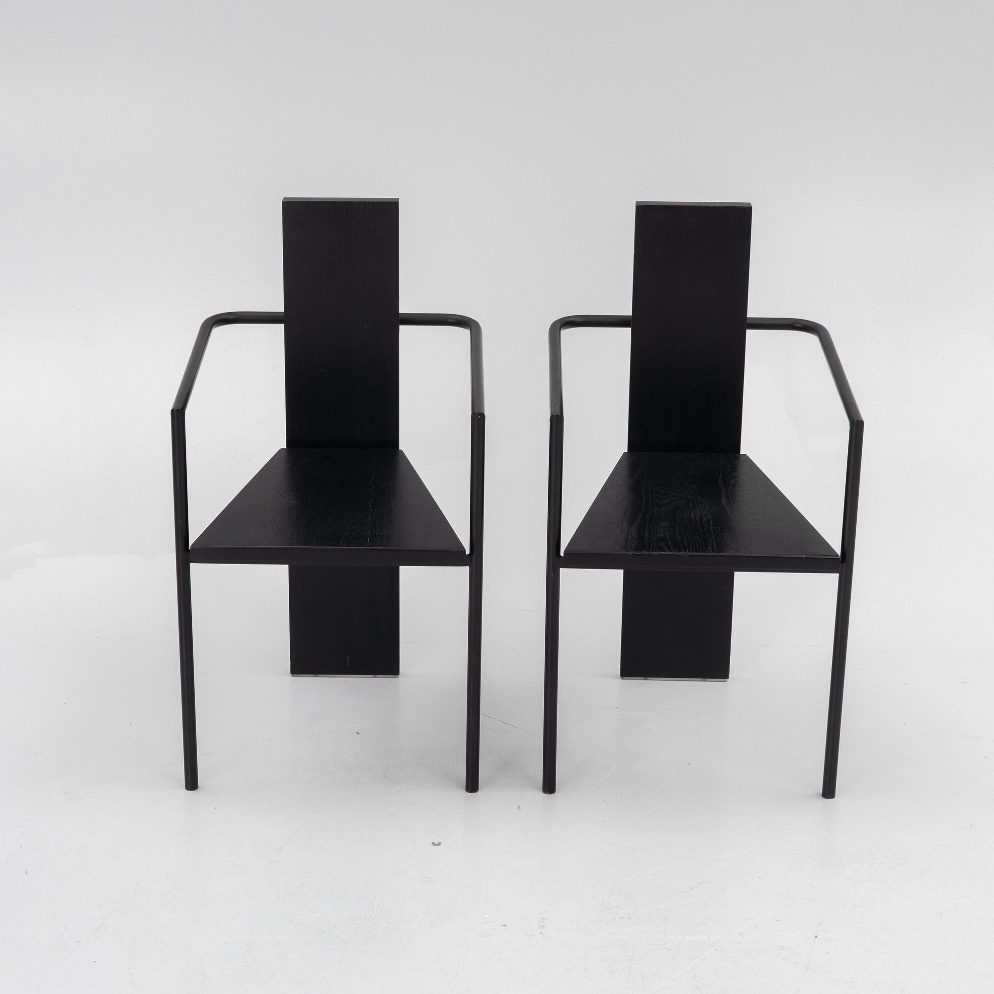 Jonas Bohlin, a pair of "Concrete" armchairs, Källemo, Sweden.