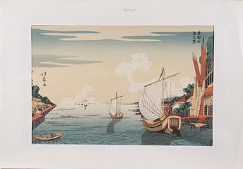 TRÄSNITT, 8 st, 1800/1900-tal, Japan.