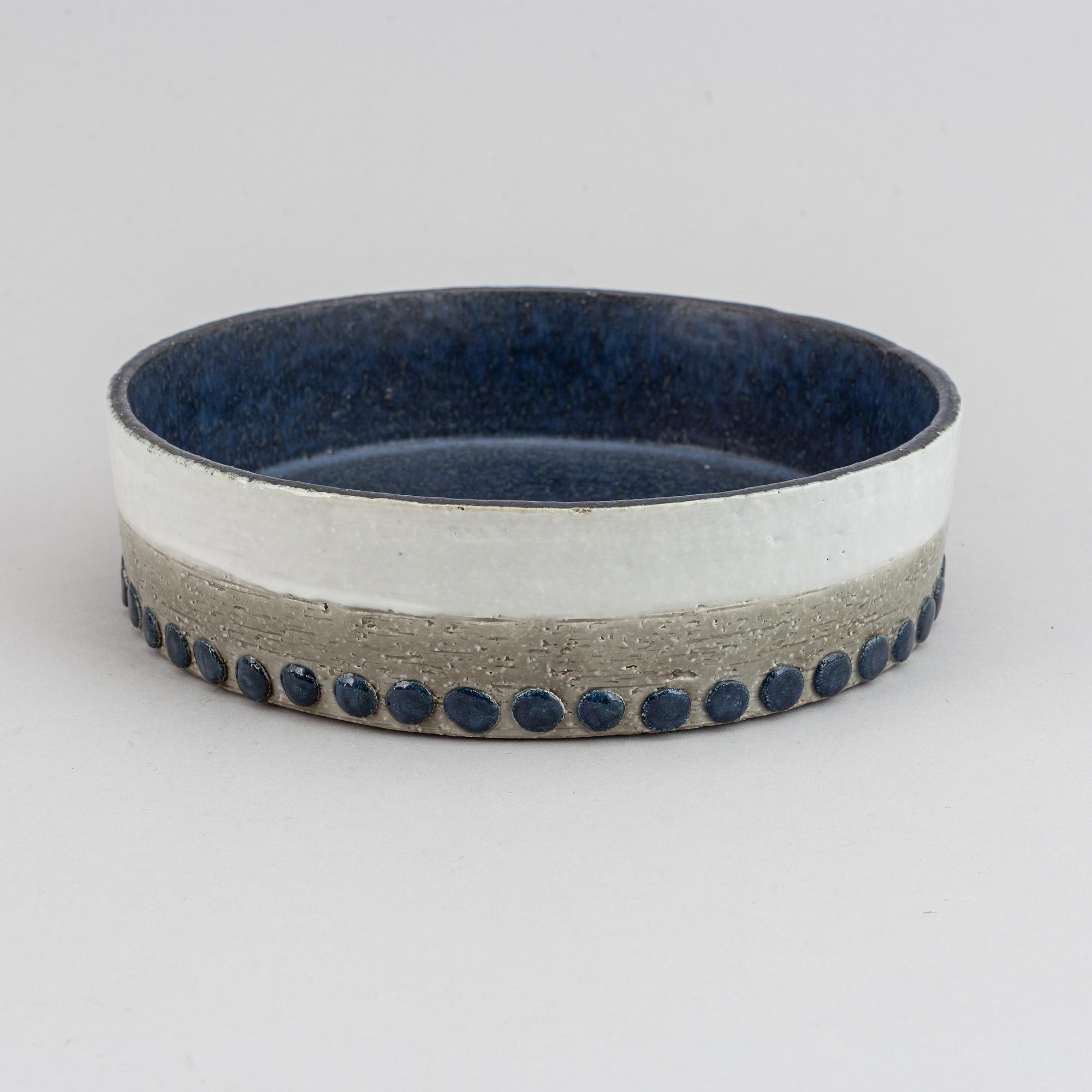 Sylvia Leuchovius, four ceramic dishes and bowls, Rörstrand.