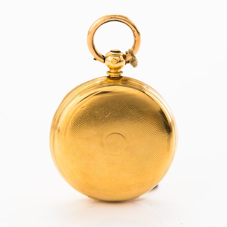 An 18K gold pocket watch, dial marked 4725. Chronometer, 48 mm.