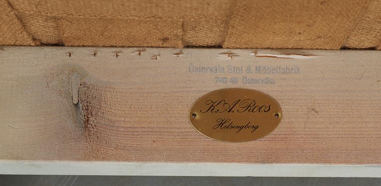 KARMSTOLAR, ett par, rokokostil, K. A Roos, Helsingborg, 19/2000-tal.