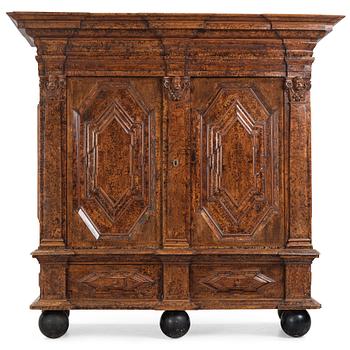 A Swedish 18th century Baroque cupboard.