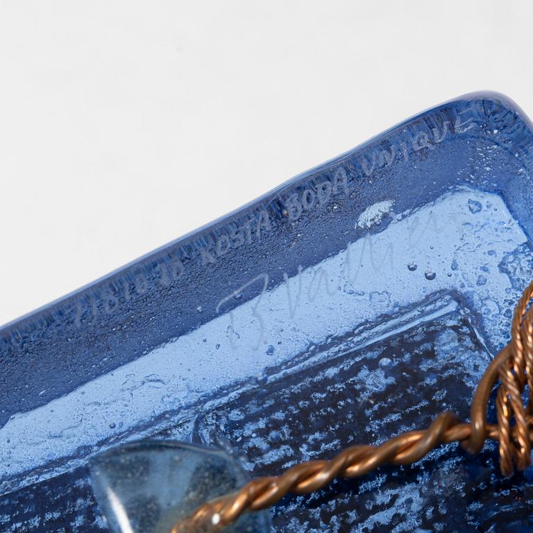 Bertil Vallien, skulptur, glas, unik, Kosta Boda, signerad.