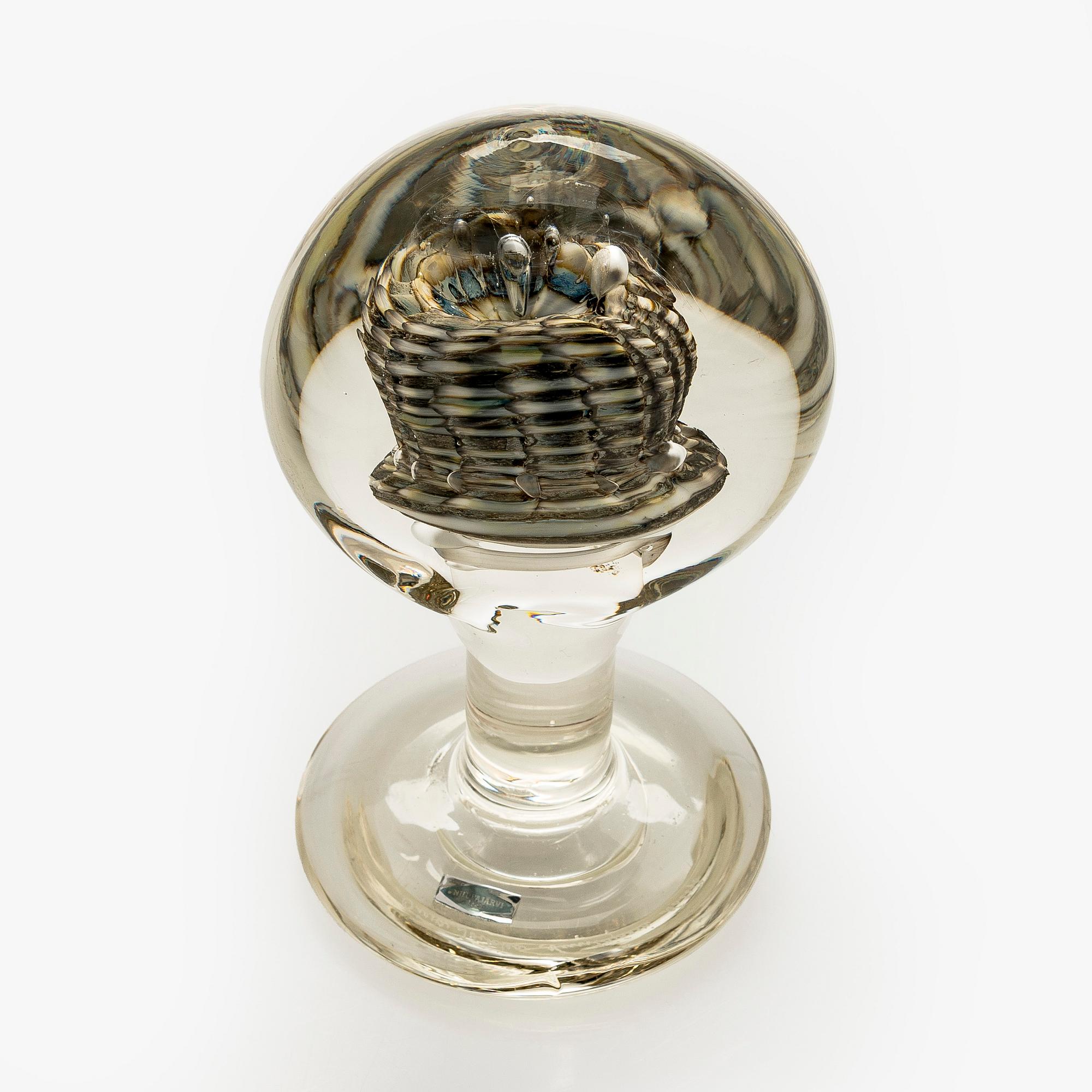 Oiva Toikka, glasskulptur, signerad Oiva Toikka Nuutajärvi Notsjö.