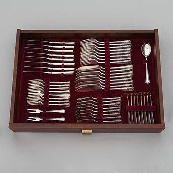 A 166-piece Tillander silver cutlery set, 'Käpy' (Cone), Helsinki 1996-2000. Design: Vilho Ellenberg, 1920s.