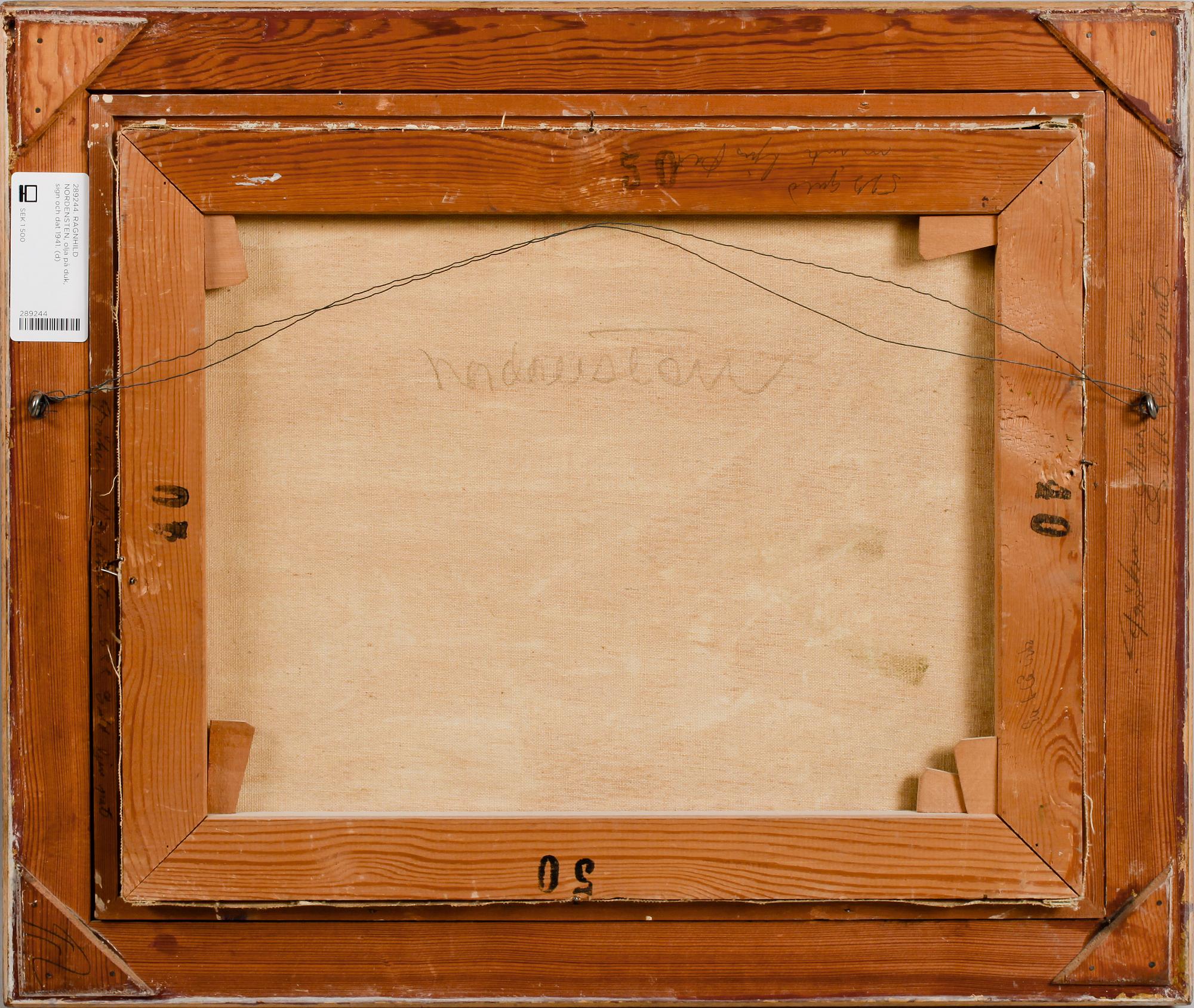 RAGNHILD NORDENSTEN, olja på duk, sign och dat 1941.